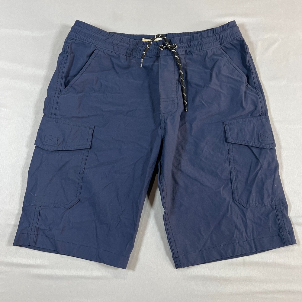 Weatherproof Vintage Cargo Shorts Boys L 14-16 Navy Blue Nylon Stretch Utility